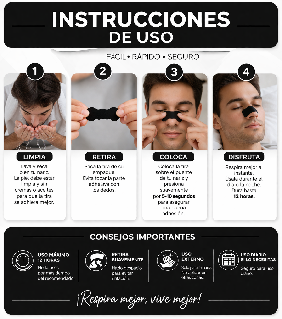 TIRAS NASALES ALTO RENDIMIENTO
