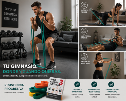 BANDAS ELÁSTICAS PROFESIONALES/ PACK 3